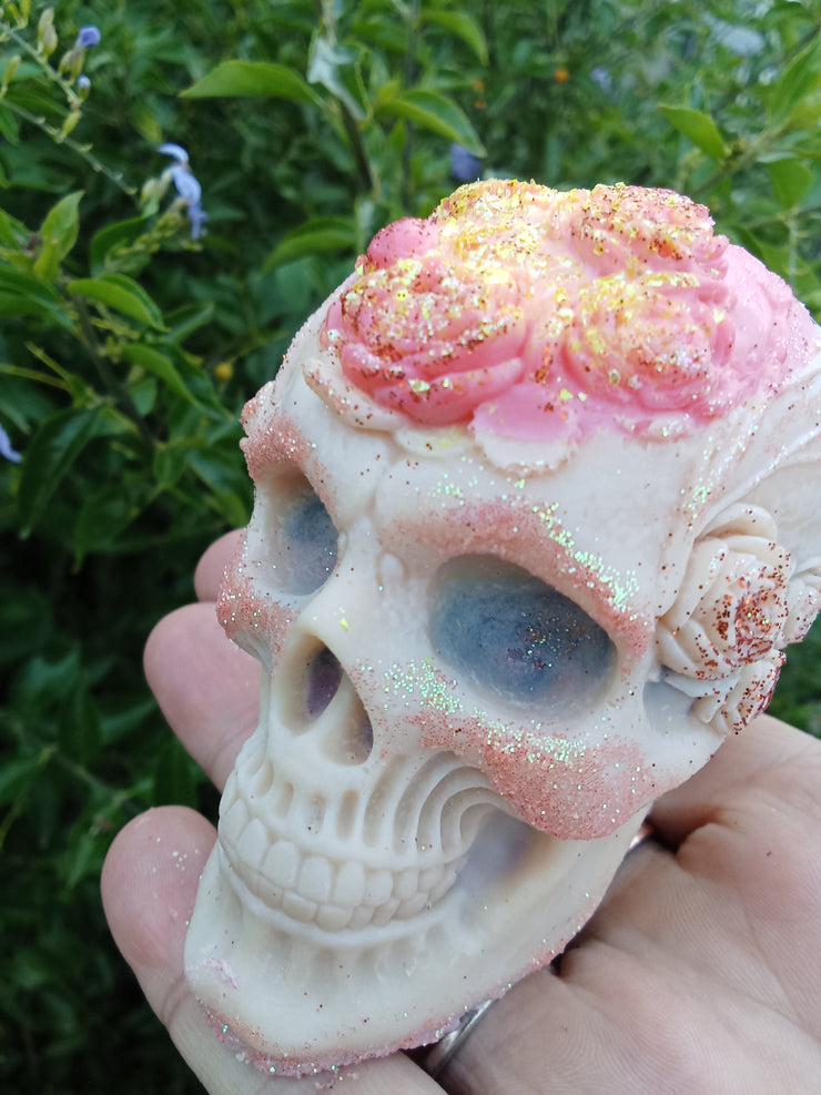 large Skull with Roses