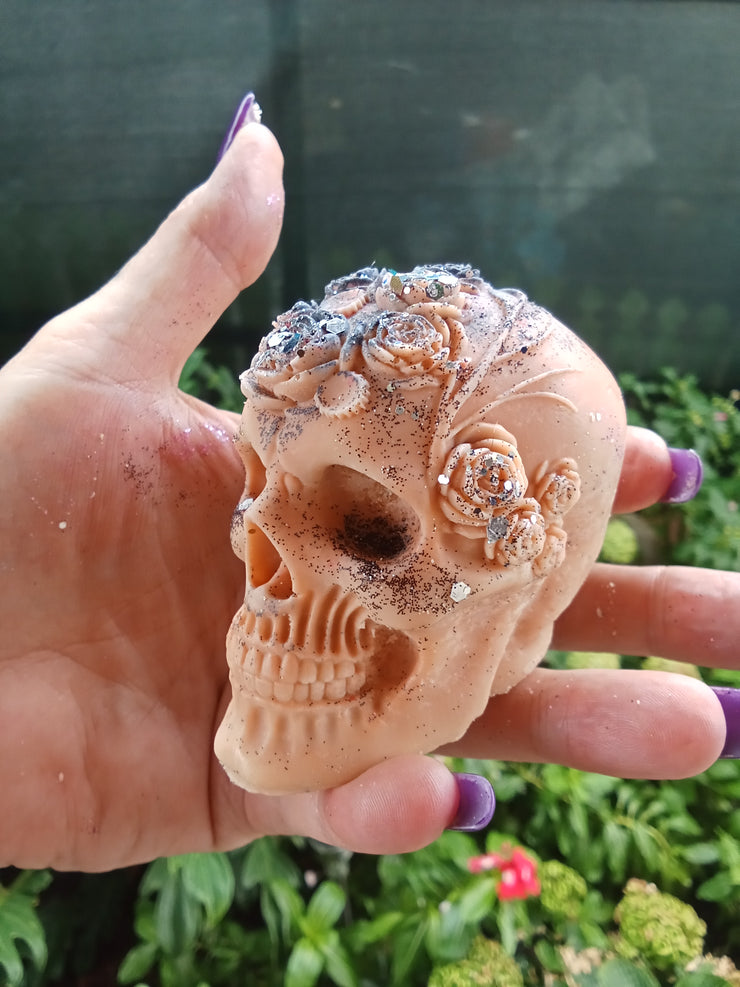 large Skull with Roses