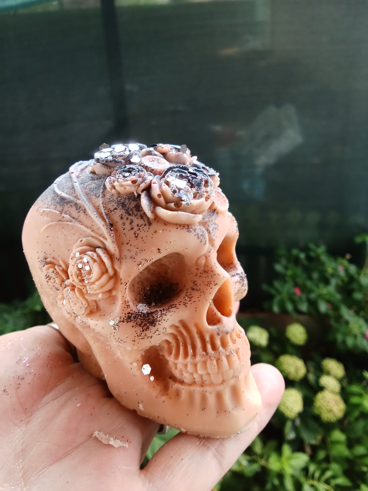 large Skull with Roses