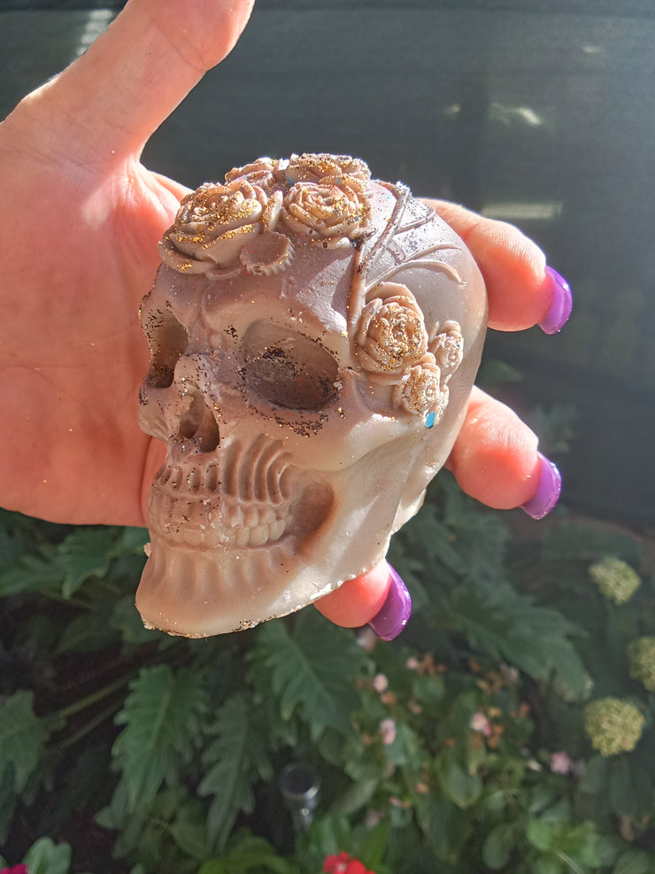 large Skull with Roses