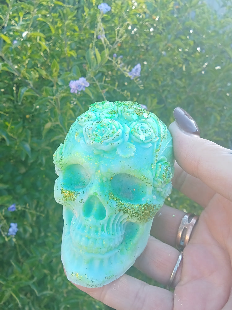 large Skull with Roses