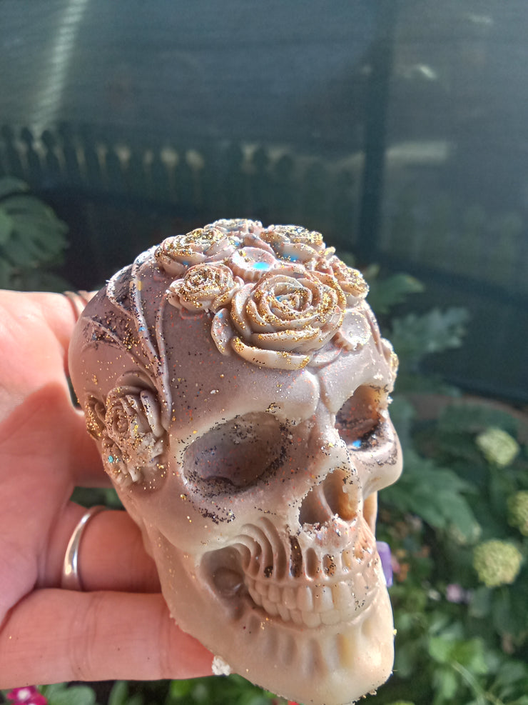 large Skull with Roses