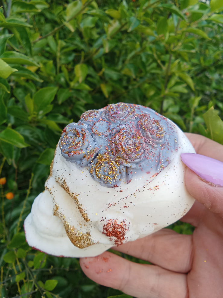 large Skull with Roses
