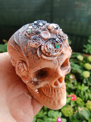 large Skull with Roses