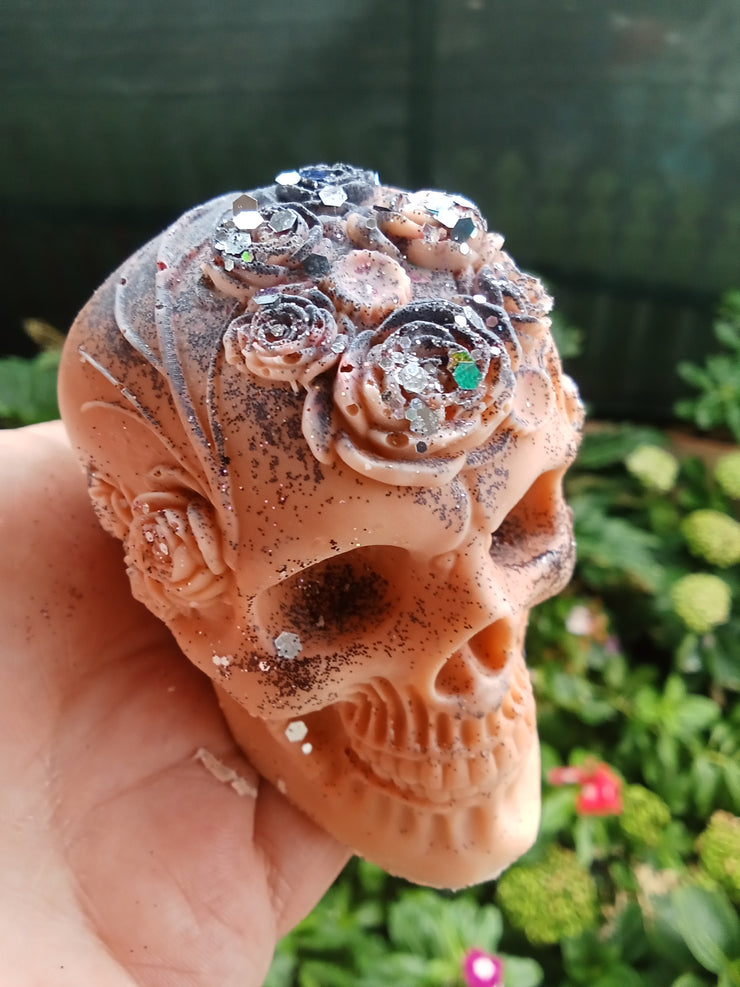 large Skull with Roses