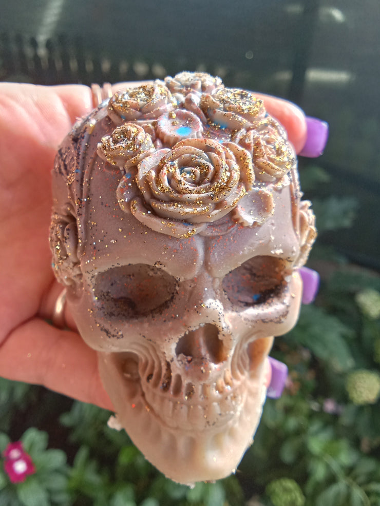 large Skull with Roses