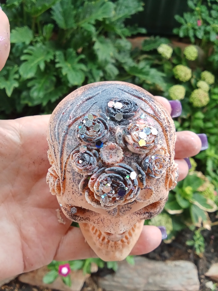 large Skull with Roses