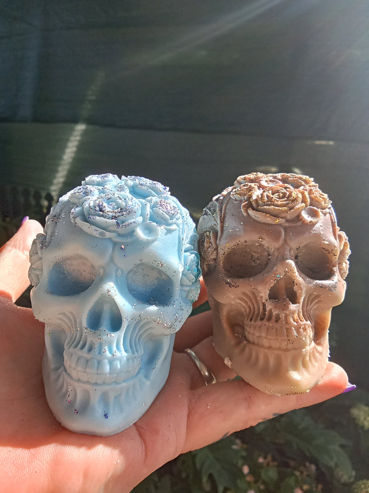 large Skull with Roses